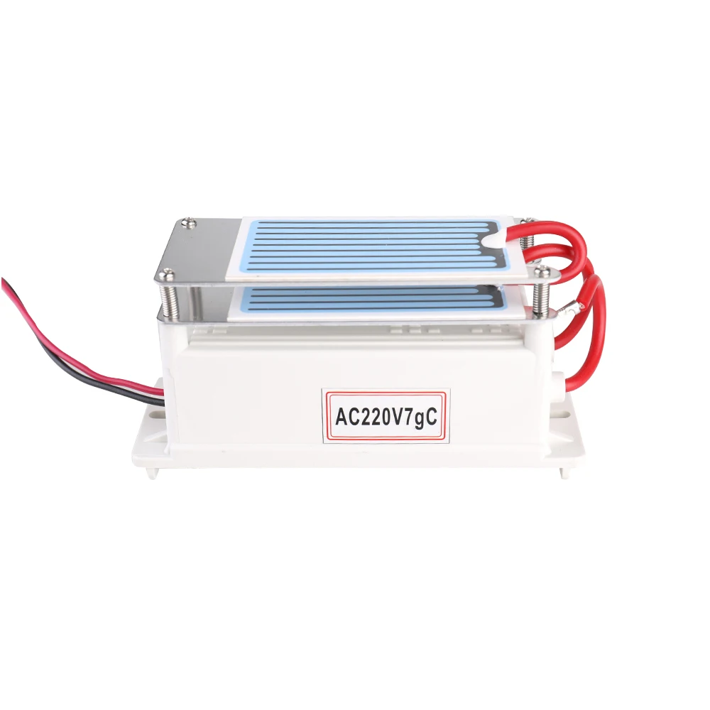

Portable 7g/h Ceramic Ozone Generator Double Integrated Plate Ozonizer Water Air Purifier Air Sterilizer For Chemical Factory