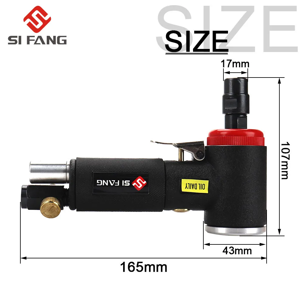 Mini 1/4 inch Air Angle Die Grinder 90 Degree Pneumatic Grinding Machine Cut Off Polisher Mill Engraving Tool Set 20000RPM