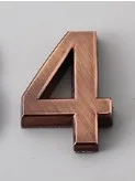 1 шт., 3D табличка с цифрами на дверь, табличка на ящик для дома, табличка с покрытием для ворот, цифры от 0 до 9, пластиковая табличка с цифрами, наклейка на номер для дома в отеле, адресная дверная табличка - Цвет: 4