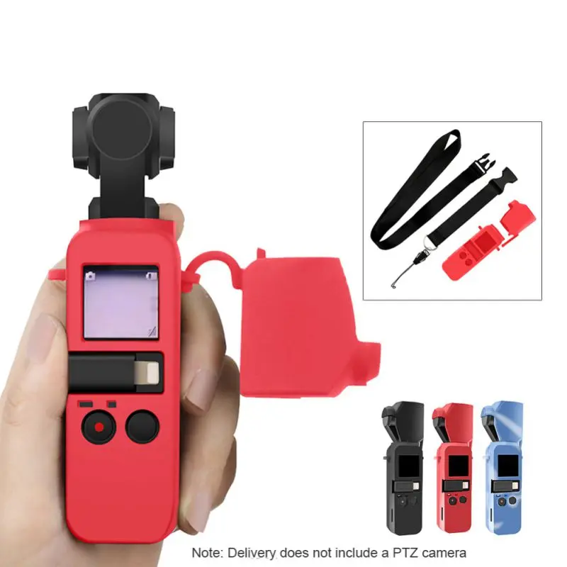 Мягкий силиконовый чехол для камеры, крышка для DJI OSMO, карманный карданный шарнир с ремешком на руку, защитный капот, защитный чехол