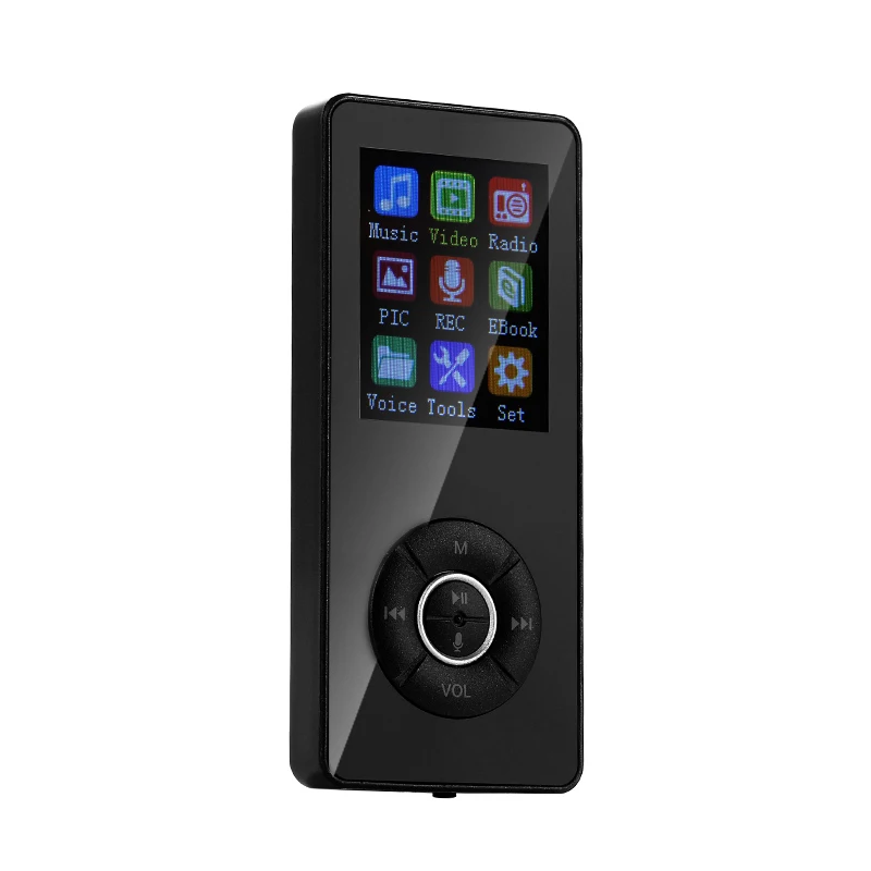 Black T4 Mp3 Player Portable Music Mp4 Player 1.8 inch Bluetooth 4.2 Support 32G Lossless Hifi Music - Цвет: Black