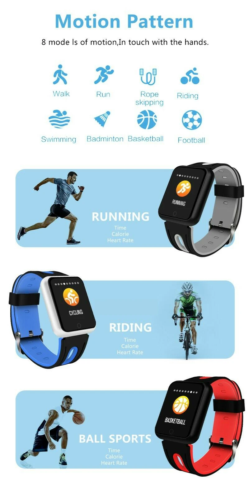 Фитнес-браслет P68 Смарт-часы IP68 Водонепроницаемый для Apple Watch ios Android с монитором сердечного ритма Смарт-браслет