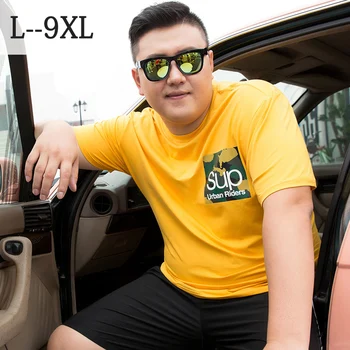

9XL Plus Size Men's T-shirt Summer 2020 New Oversized T shirts Men Tees Husband Casual Style Tops