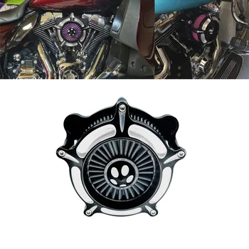 

Motorcycle Turbine Air Cleaner Intake Filter CNC Aluminum For Harley Touring FLHX FLHR Dyna Street Bob Softail Sportster XL883