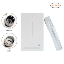 30 шт. нетоксичные безвкусные ватные волокна Чистый инструмент двойная головка очистки ватные тампоны для очистки палочки не загрязняет легко носить с собой