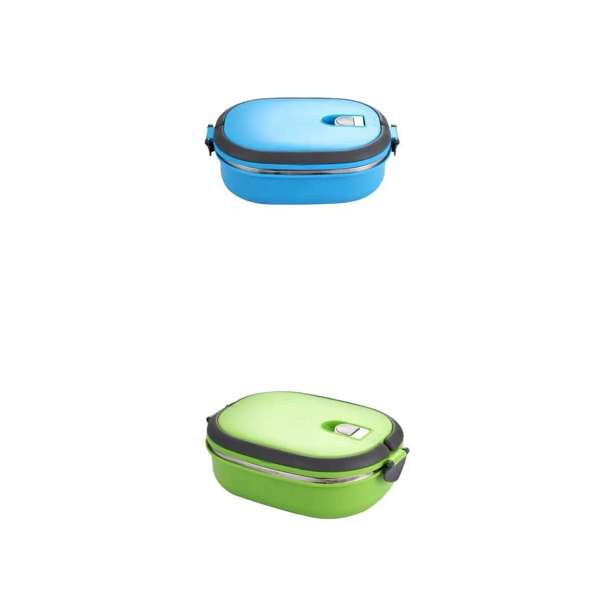 

Stainless Steel Lunch Box Food Container Tiffin Square Carrier Blue Green