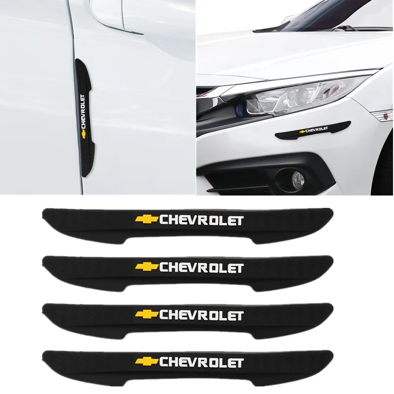 4PCS Bumper Anti-collision Strip Car Door Scratch Protector Stickers For Chevrolet Captiva Colorado Cruze Spark Malibu Trax Aveo |