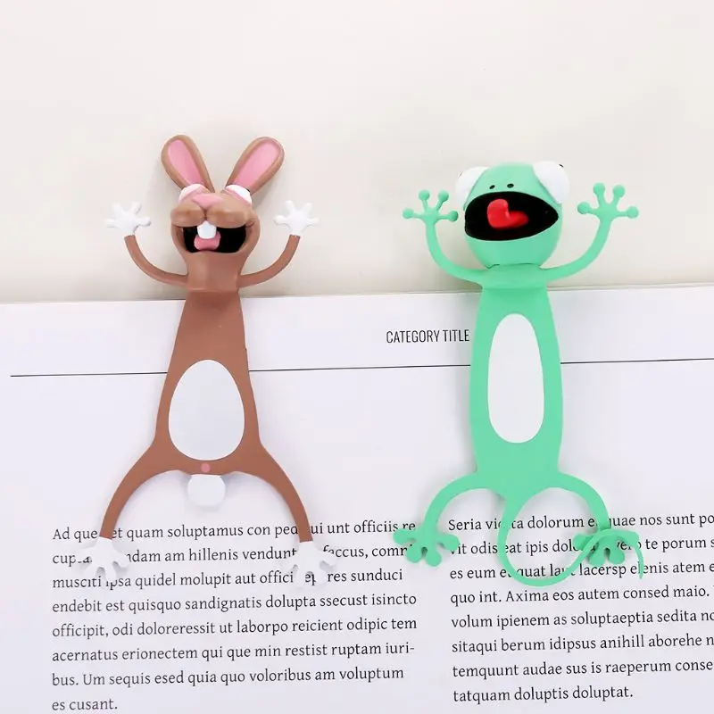 3D стерео Закладка мультфильм милые животные Закладка Милая кошка, кролик Забавный ученик дети подарок школьные канцелярские принадлежности