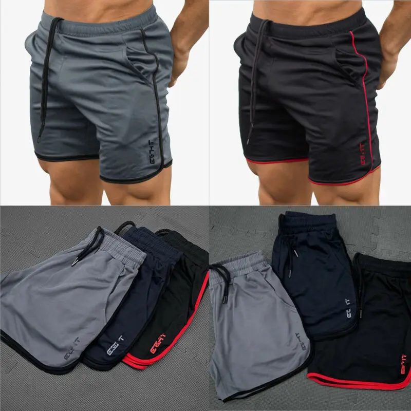 Mejor Compra Pantalón corto informal para hombre, pantalones cortos para Fitness, gimnasio, trotar, ropa de deporte para correr KJnamAVLg