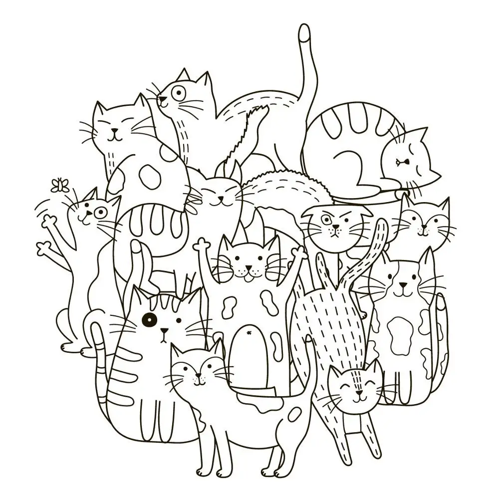 

ZhuoAng Lazy Cat Clear Stamps For DIY Scrapbooking/Card Making/Album Decorative Silicon Stamp Crafts