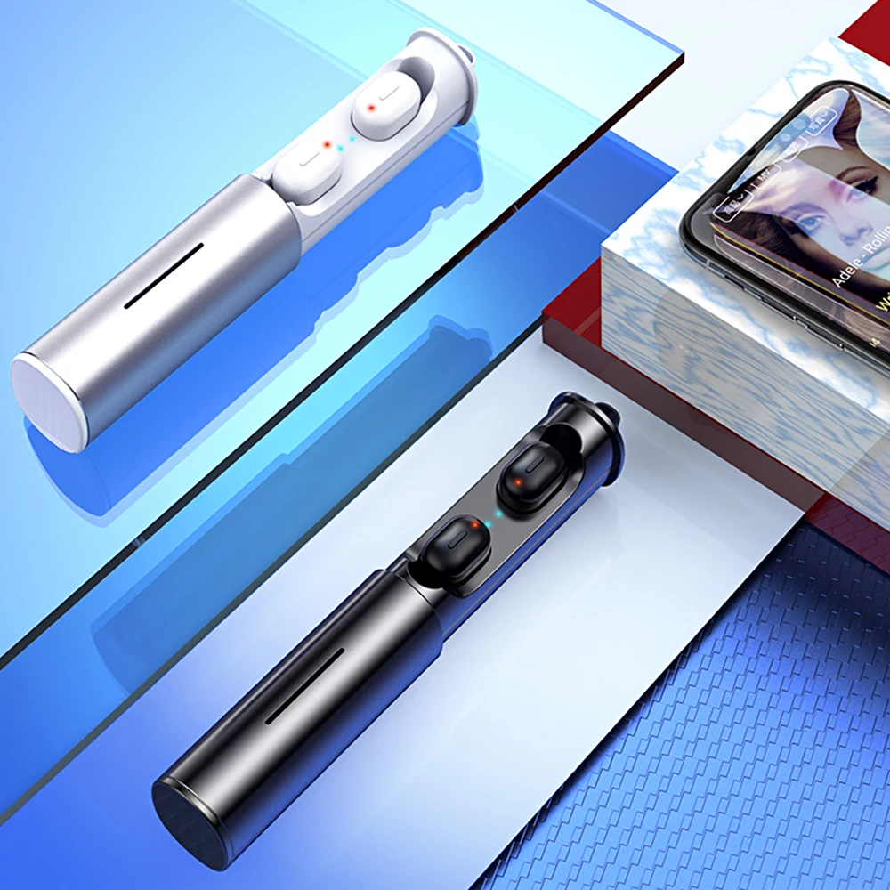 TWS V5 0 Bluetooth Earphone For Xiaomi 3D True Wireless Stereo Earbuds With Mic Portable HiFi Deep Bass Sound Dual Headset