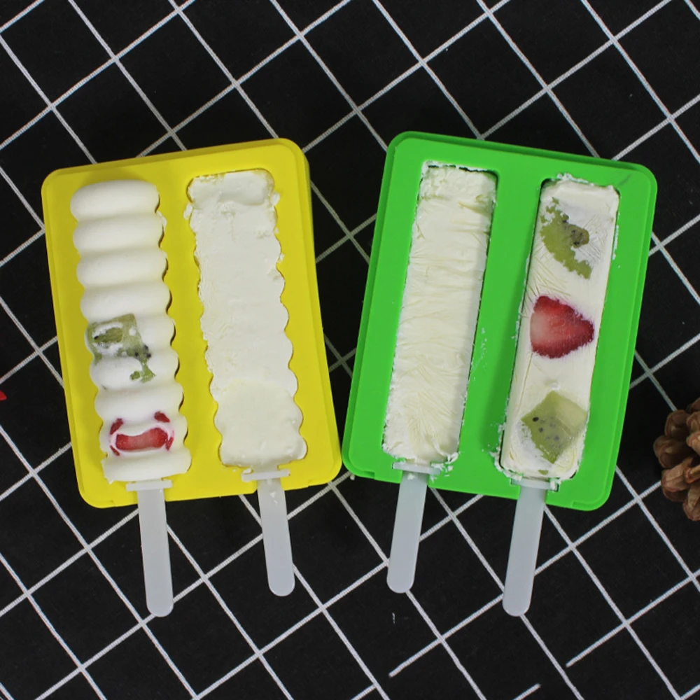 Силиконовый самодельный лед формы для крема с крышками кубиками Popsicle домашние инструменты для детей и взрослых удобно сделать