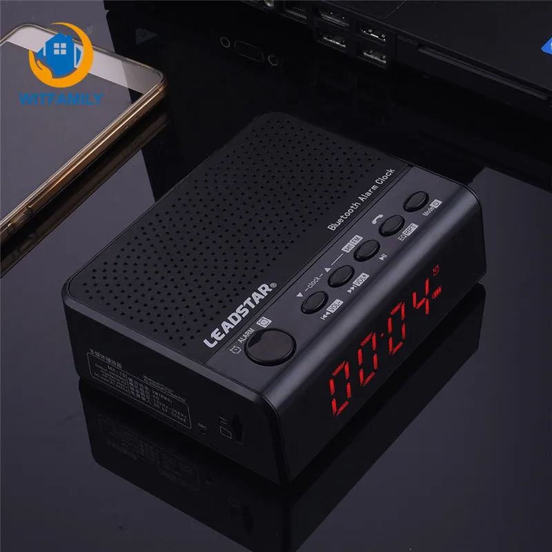 Беспроводные bluetooth-колонки светодиодный сабвуфер Будильник-часы fm-радио будильник TF MP3 аудио USB зарядка телефон громкой связи