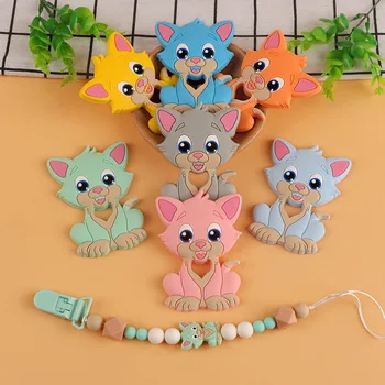 Kovict BPA Free 5/10pcs puss Silicone Baby Teether rodent Baby Teething Toys Chewable Animal Shape Baby Products Nursing Gift 1