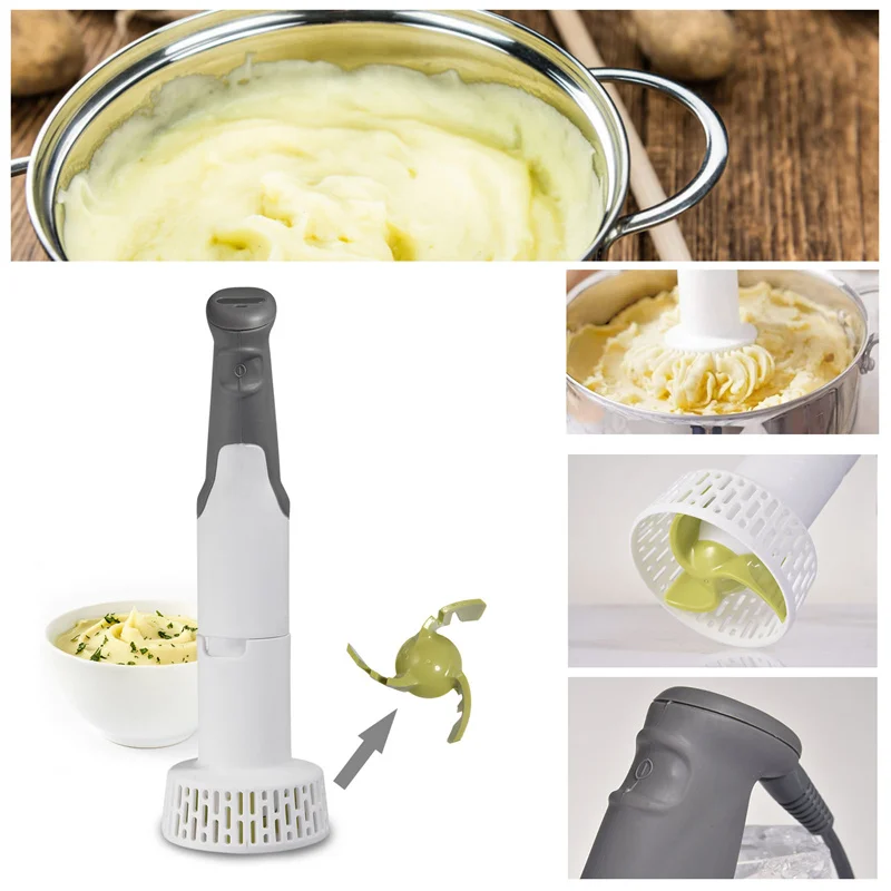 EU Regulations Kitchen Electric Potato Masher Handheld Food Mixer Cooked  Blender