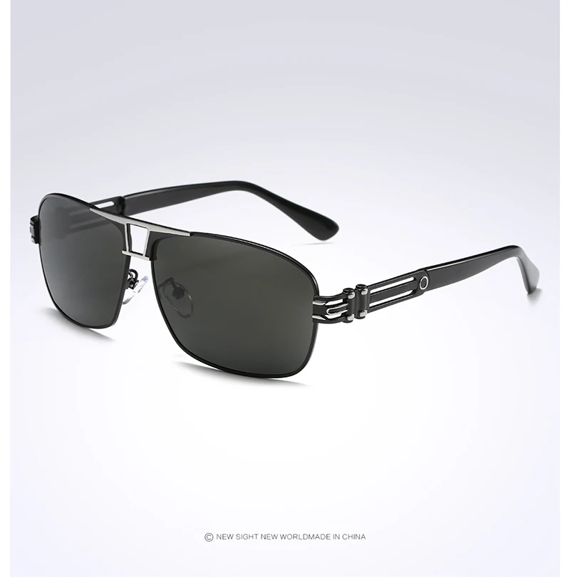 Silver Black KeiKeSweet модные дизайнерские поляризационные прогулочные солнцезащитные очки для вождения мужские лучи брендовые винтажные роскошные солнцезащитные очки крутые UV400 - Цвет линз: Silver Black