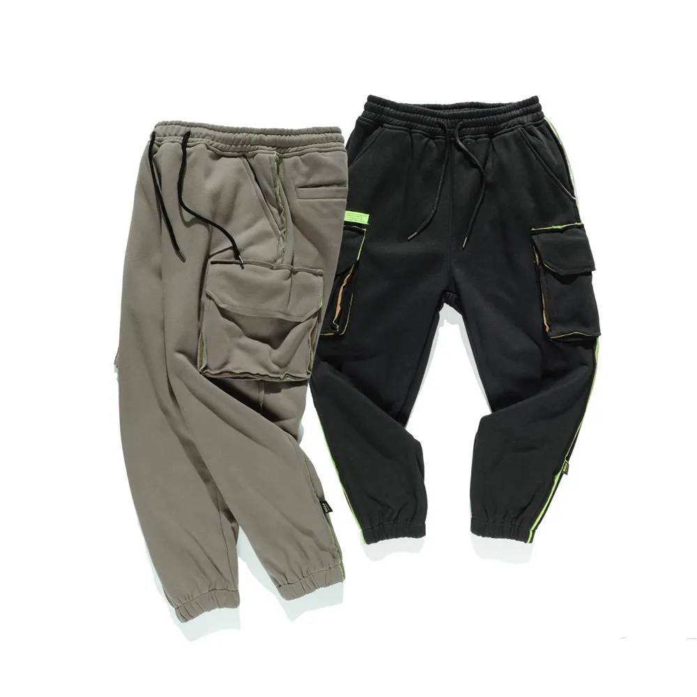

City Where the Product 2019 Winter New Style Multi-pockets Lace-up MEN'S Casual Pants Bib Overall Men's Popular Brand Thick