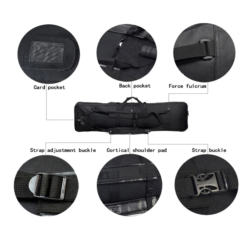 94cm Tactical Gun Carry Shoulder Backpack Hunting Airsoft Paintball Rifle Case Nylon Heavy Duty Sport Bag