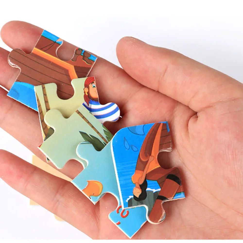Wooden Puzzle Kids Toy cartoon animal Learning Education Interesting Wooden Toys Children
