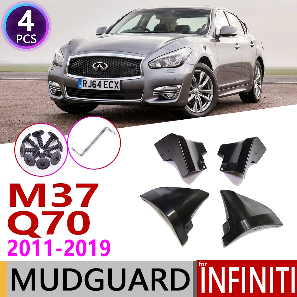

Car Mudflap for Infiniti M M25 M35h M37 M56 Q70 Q70L Y51 2011~2019 Fender Mud Guard Flap Splash Flaps Mudguards Accessories 2015