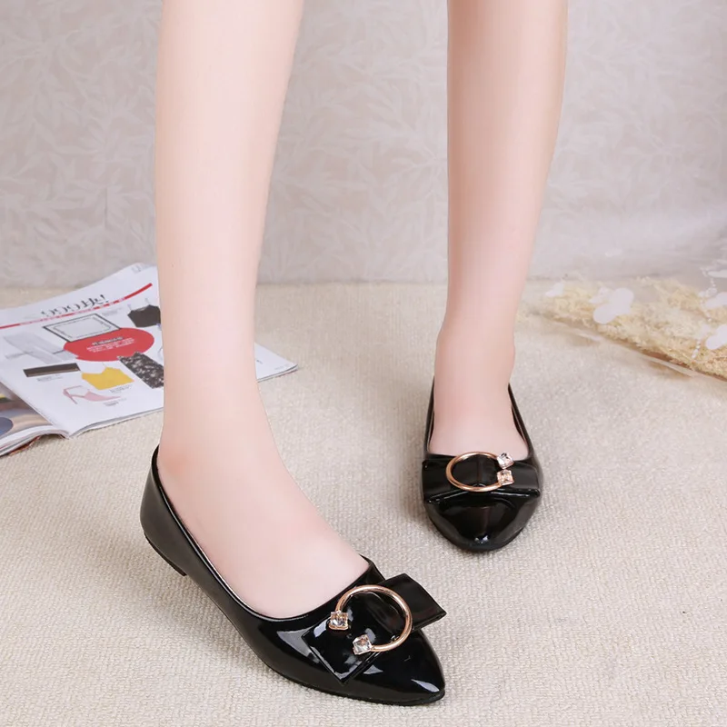 

Spring And Autumn New Style WOMEN'S Shoes Foot Covering Low Heel Square Heel WOMEN'S Shoes Metallic Decoration WOMEN'S Shoes Wor
