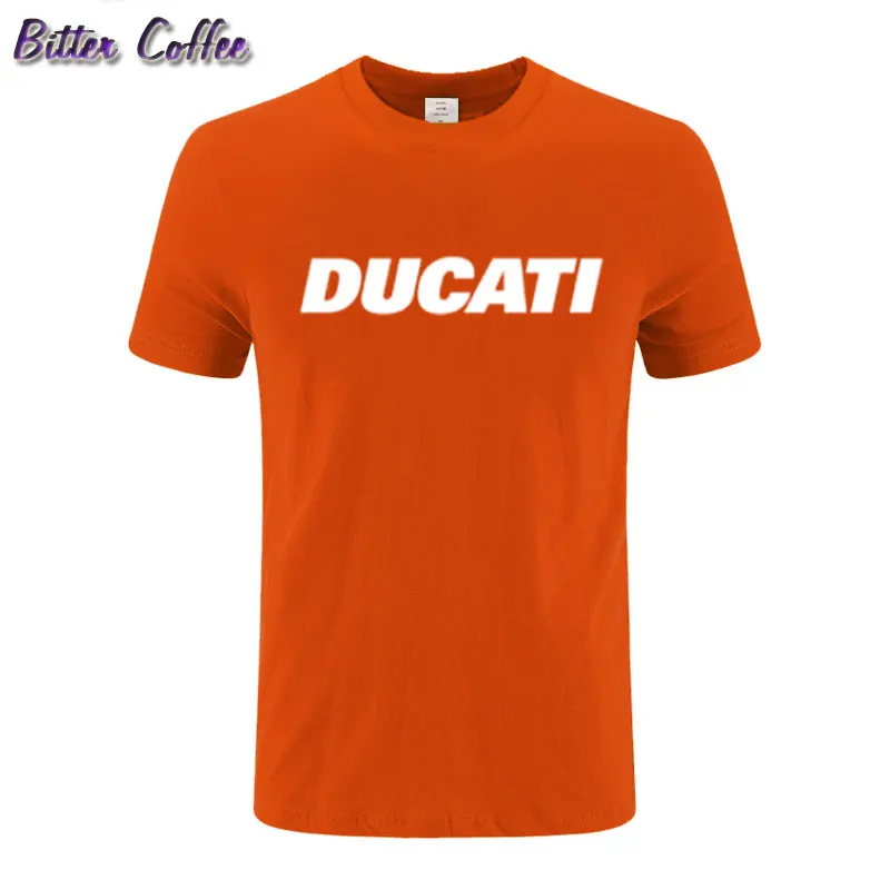 Летняя крутая Мужская мотоциклетная футболка DUCATI, популярный итальянский флаг, базовая футболка, мужские фитнес-футболки из чистого хлопка, большие размеры - Цвет: 20