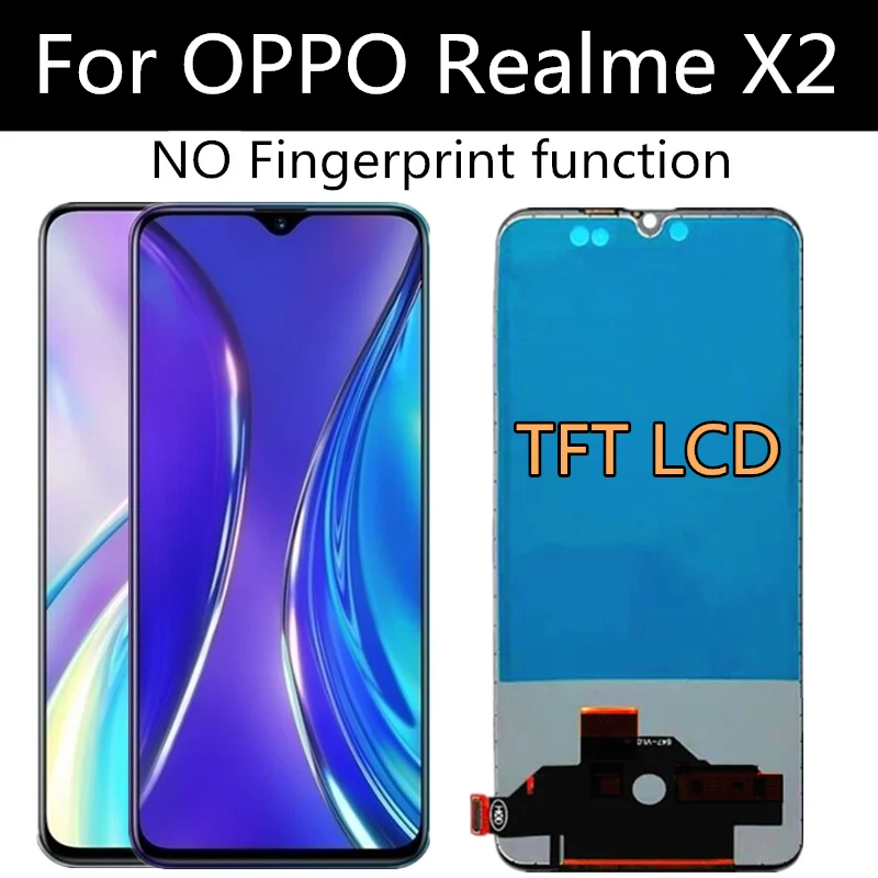 

TFT LCD For OPPO realme X2 EMX1991 LCD Display Touch Screen Digitizer Assembly Replacement For phone 6.4"