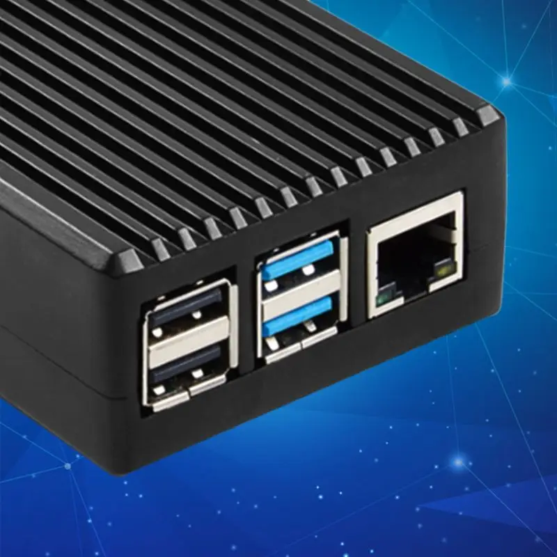 Черный/серый металлический чехол из алюминиевого сплава защитный для Raspberry Pi 4B 4