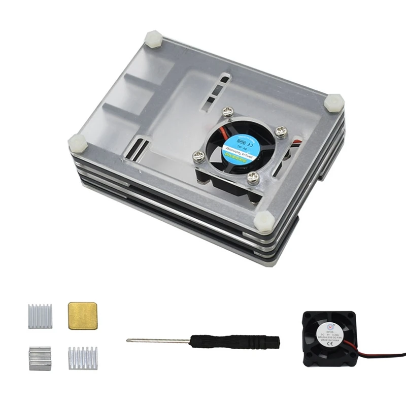 Для Raspberry Pi акриловый корпус с охлаждением вентиляторные радиаторы для Raspberry Pi 4