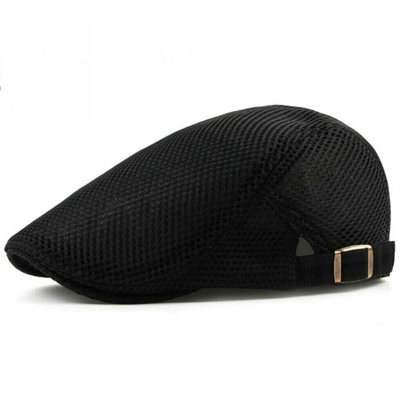 Мужские и женские береты из твердого хлопка в стиле Гэтсби, Кепка для гольфа, вождения, защита от солнца, плоский берет газетчика, шляпа плюща, аксессуары, модная новинка - Цвет: Black 4
