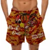 Men Drawstring Casual Printed Beach Shorts Work Trouser Shorts Pants Quick Dry Breathable Swim Shorts Trunks Plus Size S-5XL ► Photo 3/6