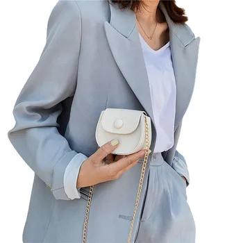 

Casual Women Solid Color Handbags Mini Chain Strap Shoulder Bag Ladies New Messenger Bag Wild Style Crossbody Bag Small Handbags