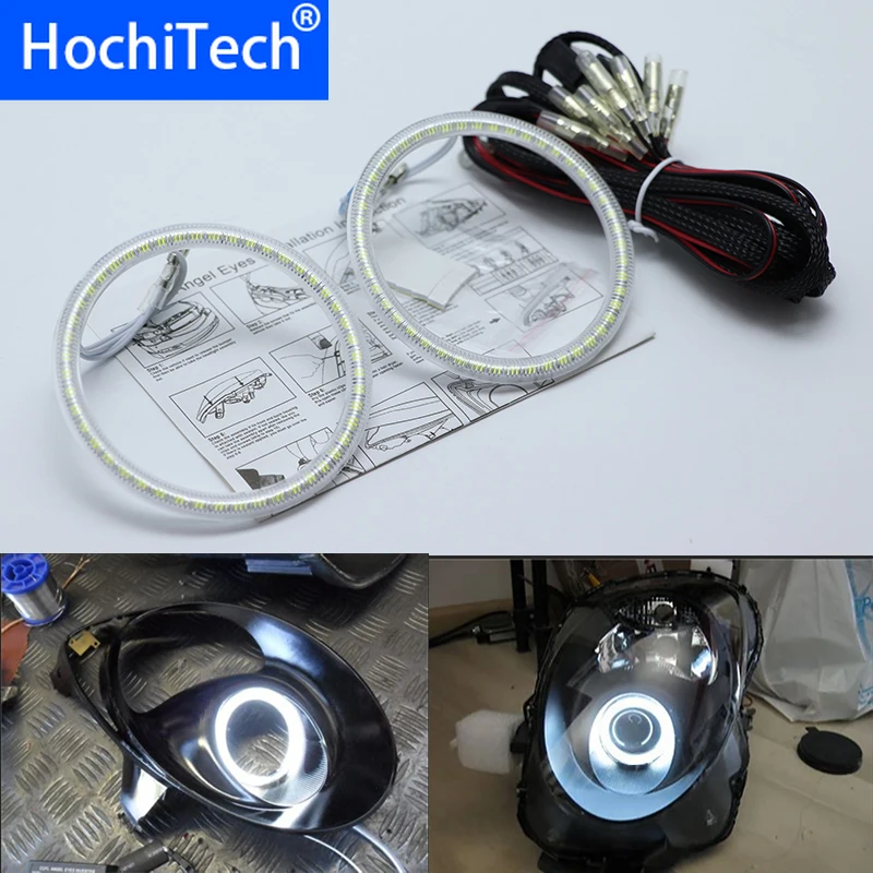 Для Alfa Romeo Mito 2008 - 2015 ультра яркий SMD белый светодиодный ангельские глазки 2600LM 12V halo