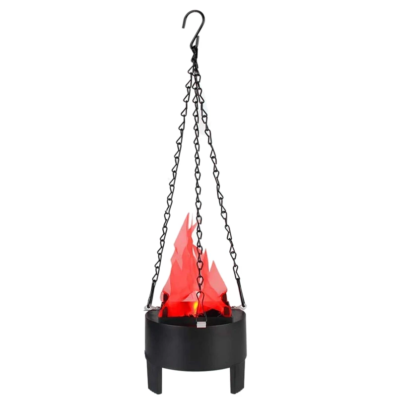 

LED Flame Light Artificial Fire Light 3D Bonfire Halloween Party Decoration Chandelier US Plug