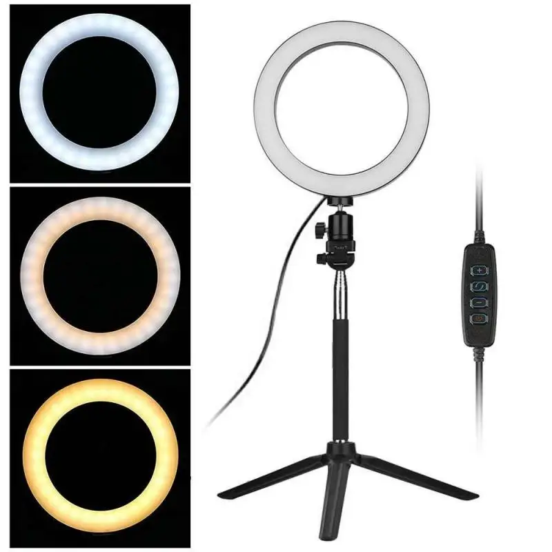 Photography Studio LED Ring Light Dimmable With Remote Control For YouTube Video Makeup Lamp USB Desk Tripods Camera Ring light