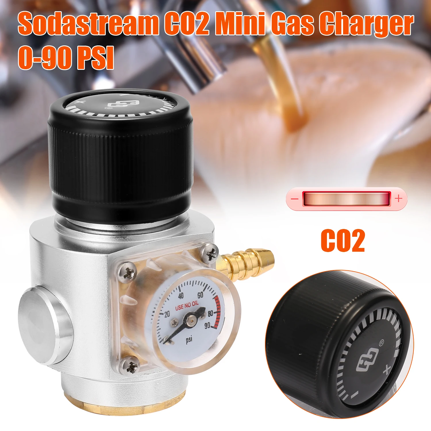 CO2 зарядное устройство Sodastream мини газовое 0 90 PSI датчик для содовой воды пива