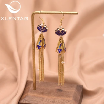 

XlenAg Handmade Irregular Geometric Freshwater Pearl Drop Earrings Woman Birthday Party Valuable Luxury Gifts Jewelry GE0972