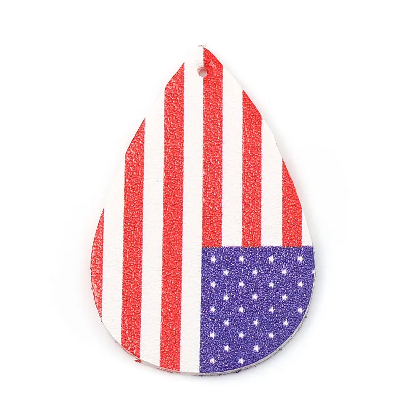 Doreen Box Fashion PU Leather Sport Pendants Drop Multicolor National Flag Dark Coffee Style Jewelry DIY Findings 5 PCs | Украшения и