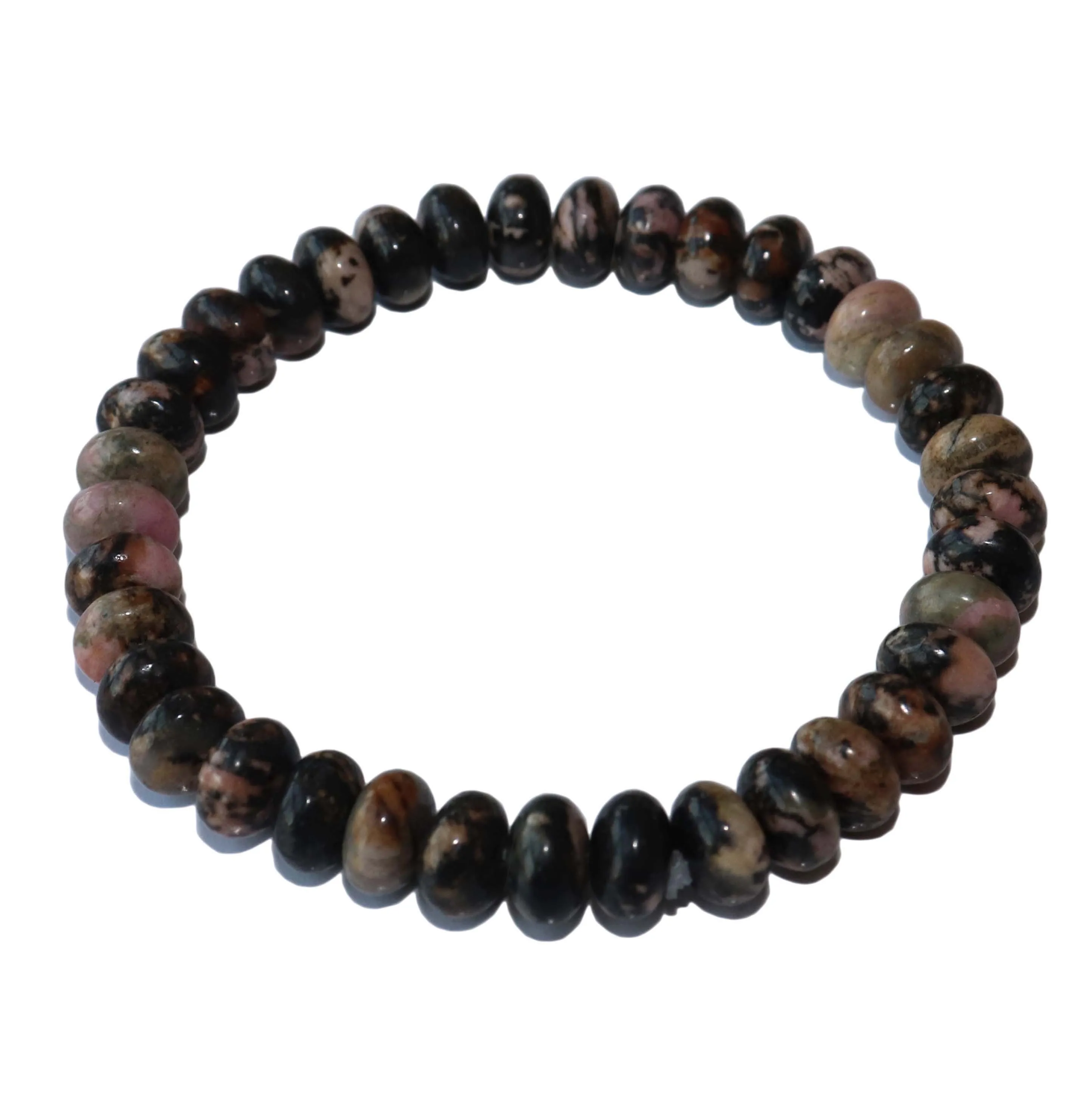Black Rhodochrosite 7 Чакра 6 Природный камень 8 мм браслет для мужчин Агаты Тигр Eyea Исцеление баланс бусины рейки Будда молитва Йога браслет для женщин - Окраска металла: Black Rhodochrosite