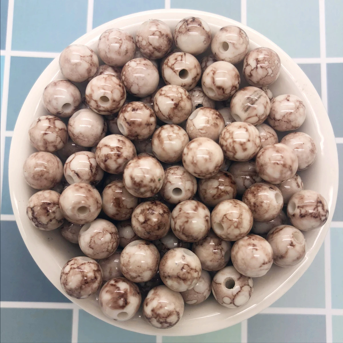 Cheriswely, 200 Perline In Acrilico Oro Da 7 Mm, Con Disco Rotondo - Foto 7