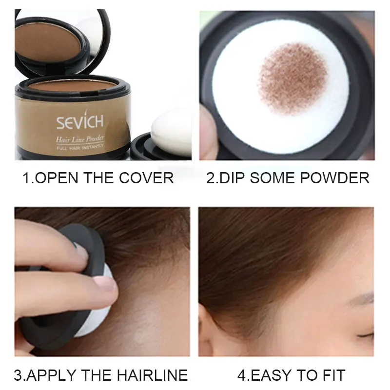 Sevich Hairline Powder 13 Color Hair Root Cover Up Water Proof Instant Modified Repair Hair Shadow Powder Makeup Concealer,hair building powder,hair coloring product