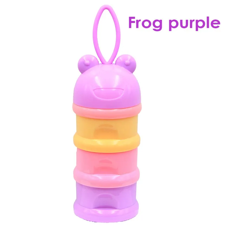 

Toddle Kids Formula Milk Container 3 layer Frog Style Portable Baby Food Storage Box Essential Grains Cartoon Milk Powder Boxes