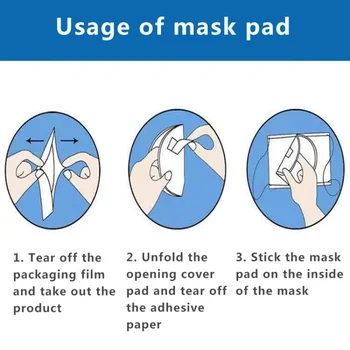

Hot 50pcs/box Face Mask Pad Mask Filter Disposable Mask Pad Honeycomb Design Universal Protective Breathable Replaceable Filter