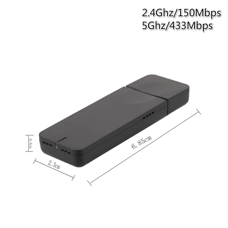 802.11AC 600Mbps Wifi USB Mini MTK7610 2,4g/5,8g двухдиапазонный 500 метров длинный диапазон Wifi адаптер