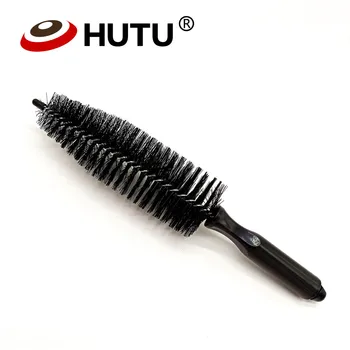 

Car Wheel Hub Brush Detailing Brushes Rim Cleaner with Black Plastic Long Handle Auto Cleaning Forauto
