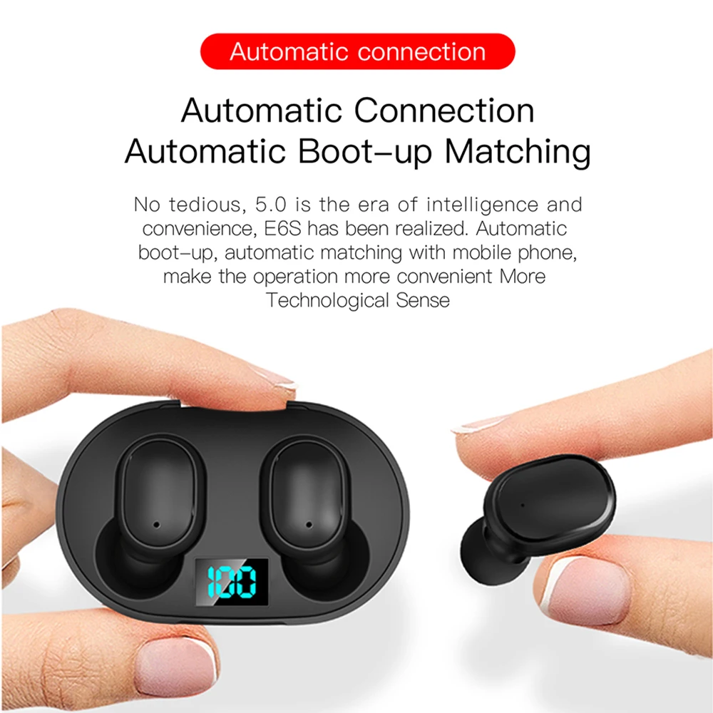 TWS Bluetooth 5 0 Earbuds Wirless Headphones PK Redmi Airdots Earphone LED Display Touch Control Headset With Mic For Xiaomi