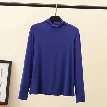 

2019 new cotton round neck long sleeve sweater bottoming shirt women