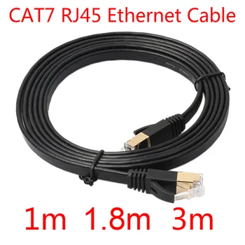 

1M 1.8M 3M 10Gbps CAT7 RJ45 Ethernet Network LAN Cable Patch Lead Cord Router Computer Cables Extender Laptop Adapter TXTB1