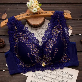 

2019 Large Size Lace Bras for Women Bralette Underwear Deep V Sexy Lingerie Push up Brassiere new