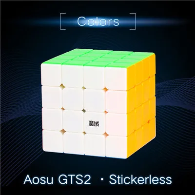 Moyu Aosu GTS2 M V2 4x4x4 Магнитный магический куб скорости 4 слоя Stickerless GTS V2 M Профессиональные магниты Головоломка Куб игрушки для детей - Цвет: gts2 stickerless